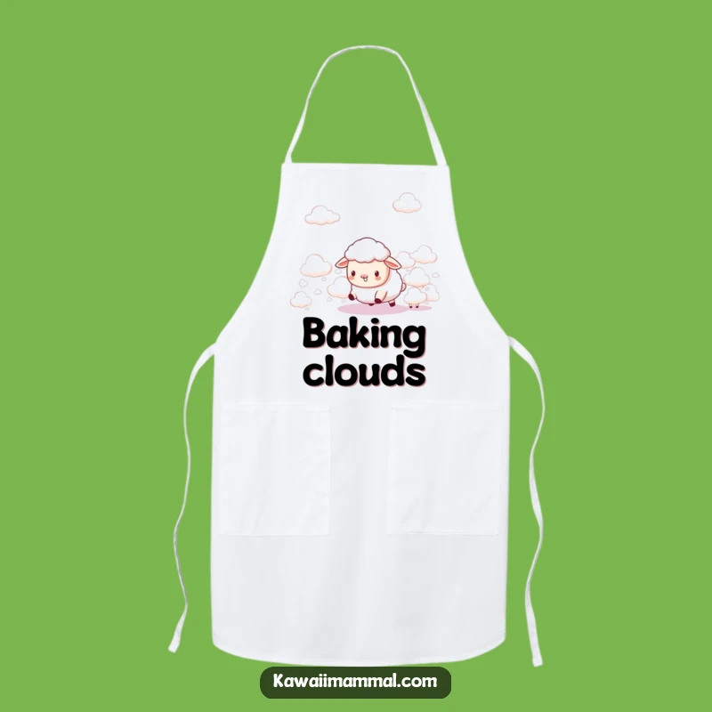 Funny Kawaii Sheep Cloud Herder Apron - Cute Sky Chef Kitchen Wear - Gift