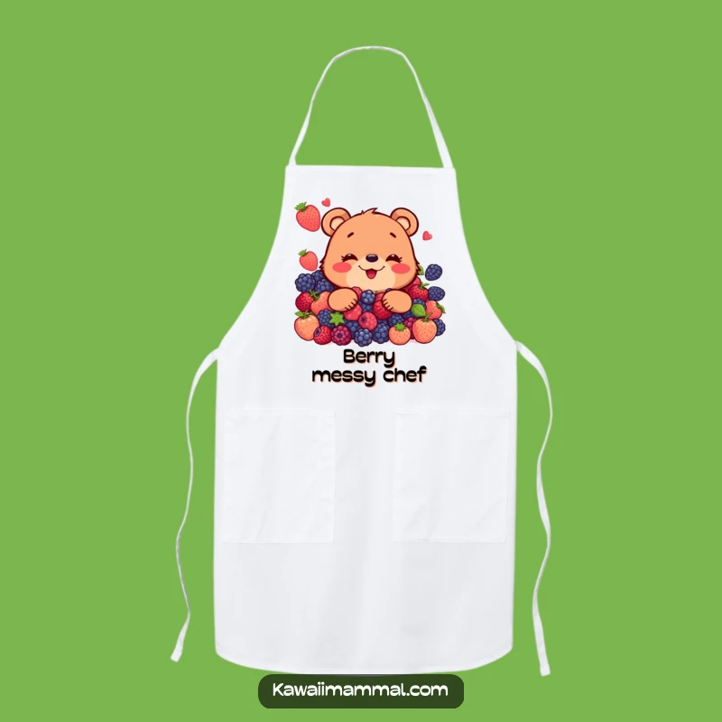 Funny Bear Berry Chef Apron: A Humorous Kitchen Essential for Foodie Fun