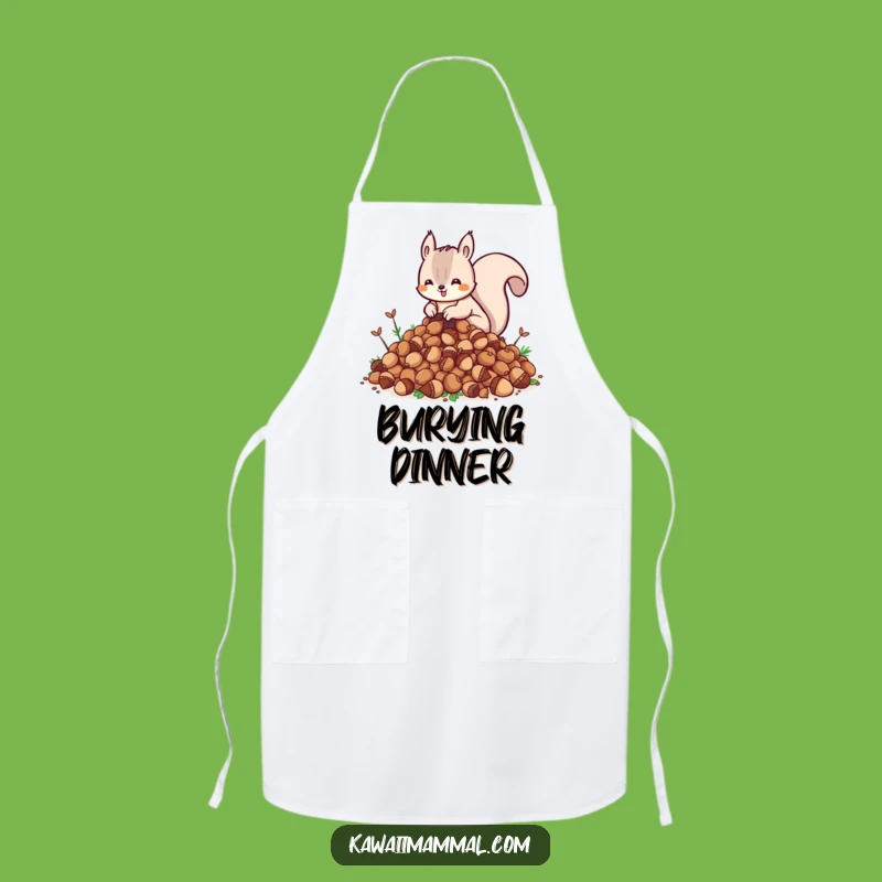 Funny Kawaii Squirrel Apron - Cute Acorn Chef Kitchen Wear - Gift