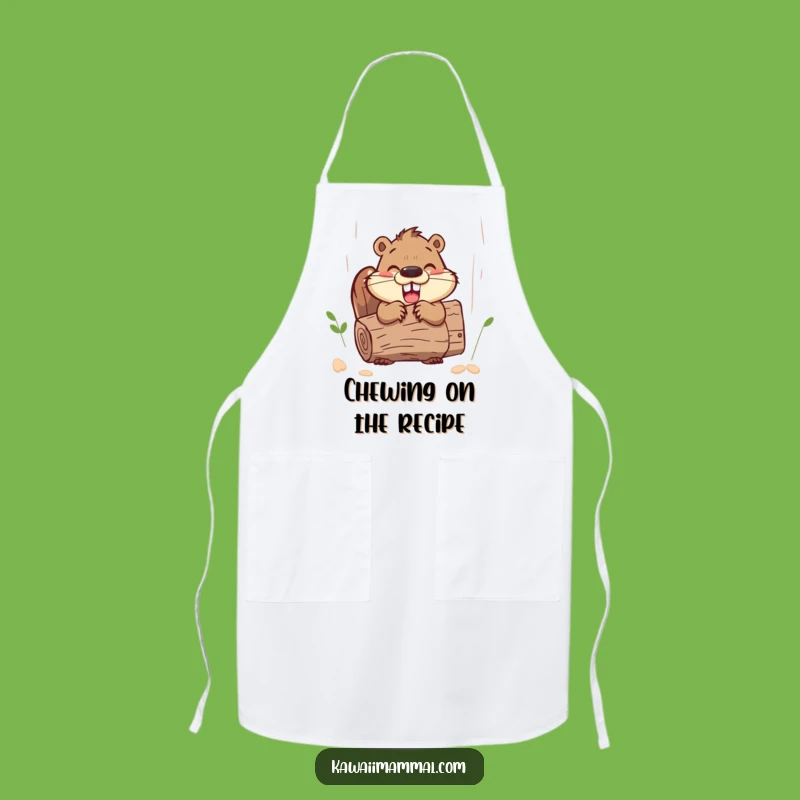 Funny Beaver Log Apron: Cook with Enthusiasm and Woodland Humor