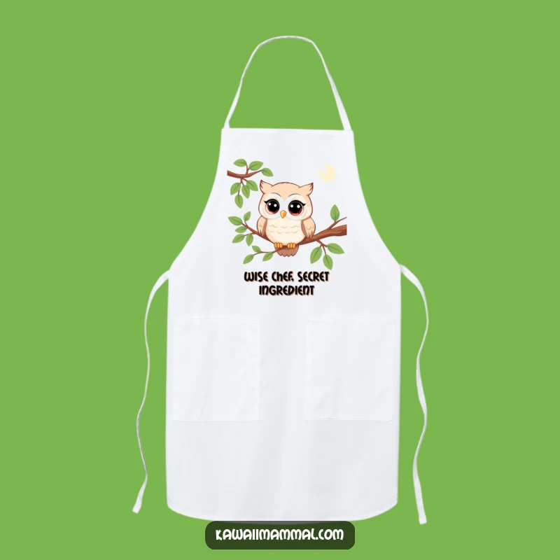Funny Kawaii Owl Apron: Durable & Observant Character for Kitchen Wisdom