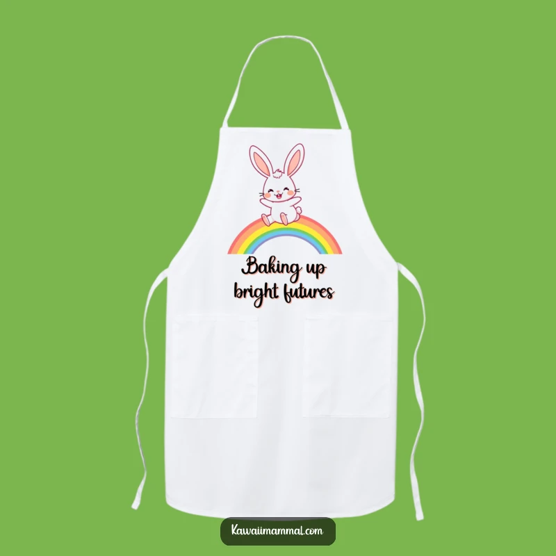Funny Rabbit Rainbow Apron: Cook With Joyful Hops, Creative Funny Gift
