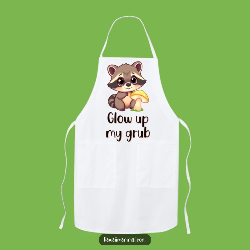 Funny Raccoon Mushroom Apron: Cook With Curiosity And Magic, Creative Funny Gift