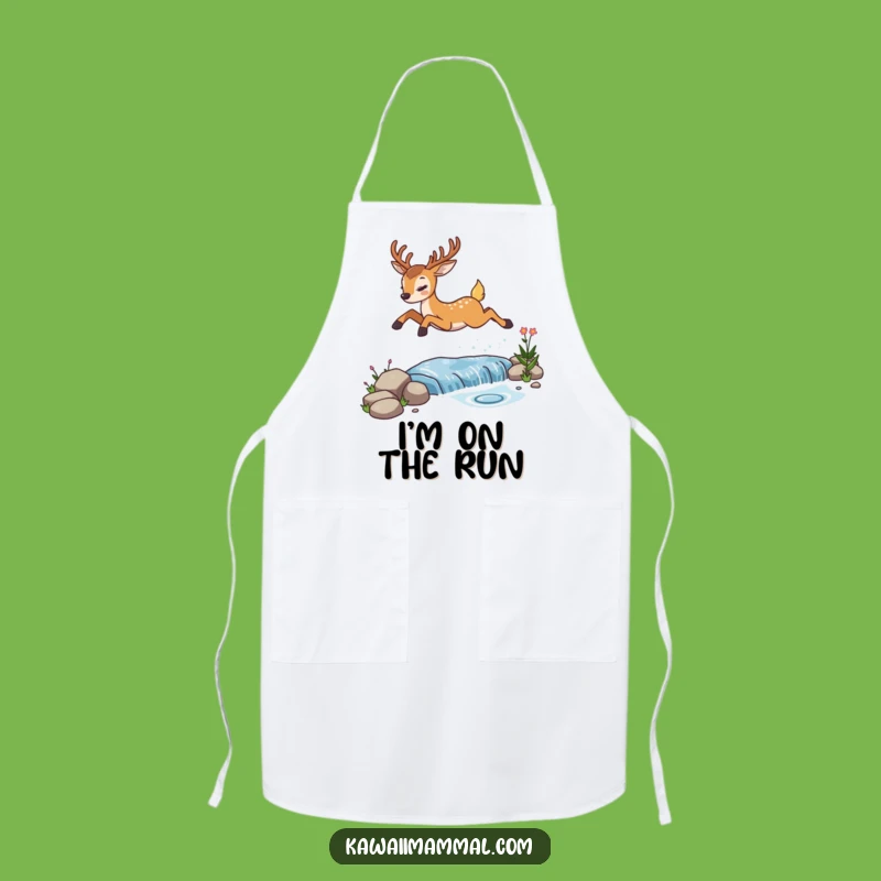 Funny Determined Deer Apron, Kitchen Humor, Perfect for Budding Chefs & Gifts