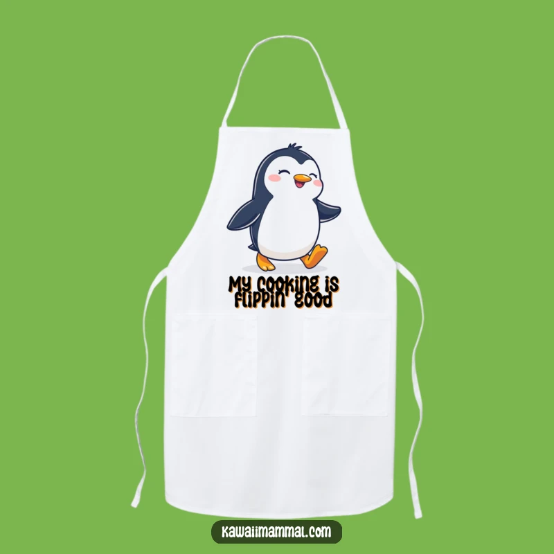 Funny Penguin Waddling Apron: Determined Chef's Companion for Joyful Cooking