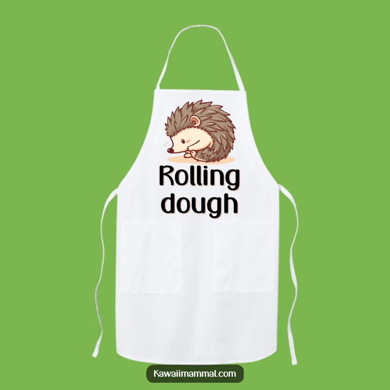 Funny Kawaii Hedgehog Roll Apron - Cute Spiky Chef Kitchen Wear - Gift