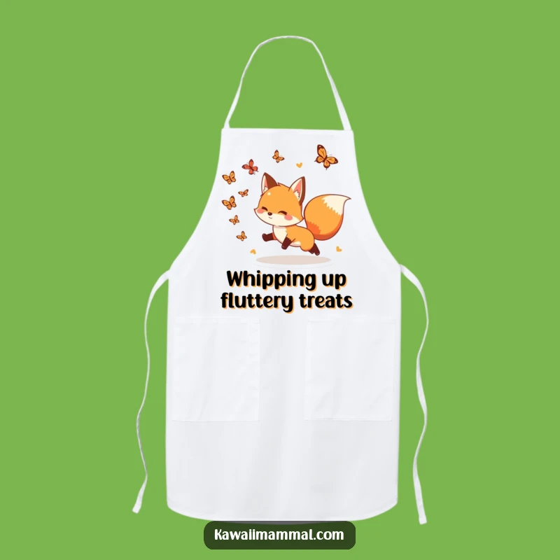 Funny Fox Butterfly Apron: Cook With Playful Pursuits, Creative Funny Gift