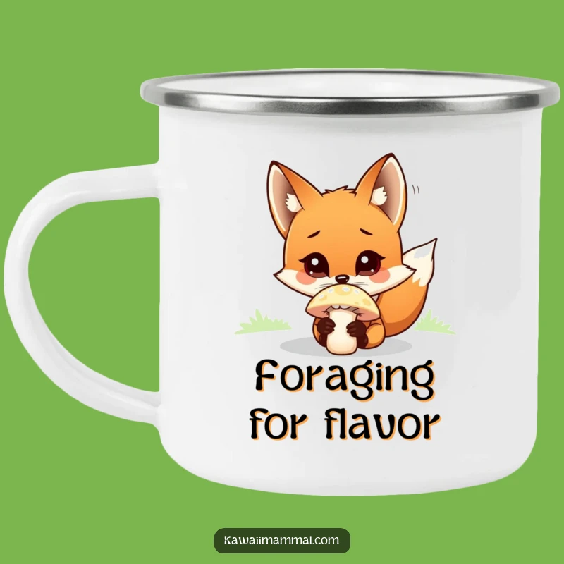 Funny Curious Fox Camping Mug: Explore Nature with Woodland Humor