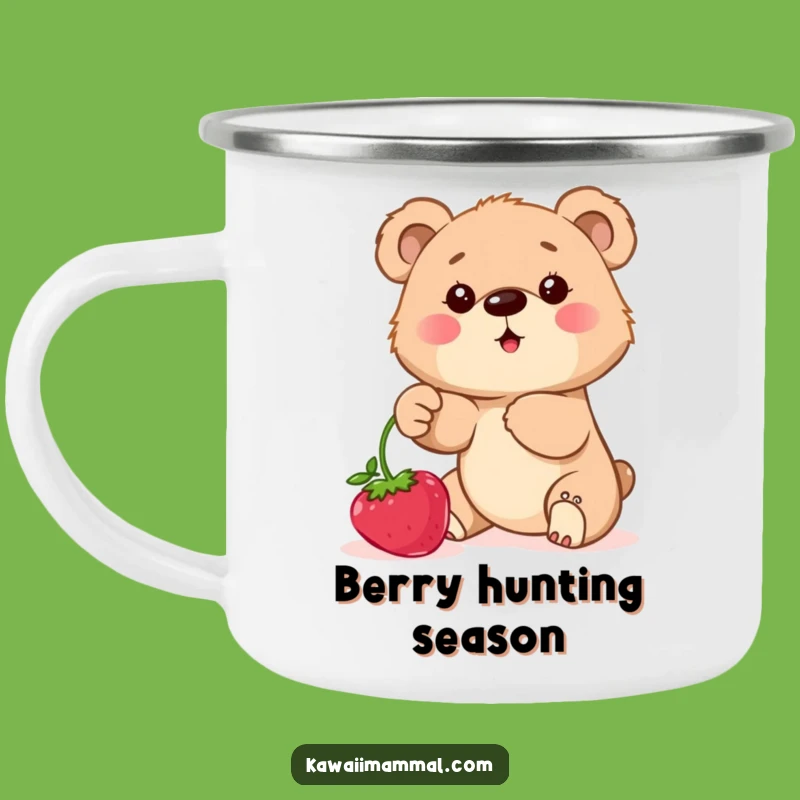Funny Bear Cub Berry Camping Mug: Determined Cub Cup for a Hilarious Gift
