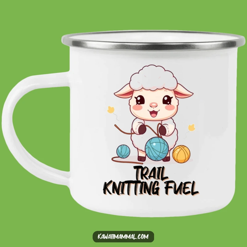 Funny Kawaii Sheep Camping Mug: Enjoy Happy Sips on Adventures with Humor