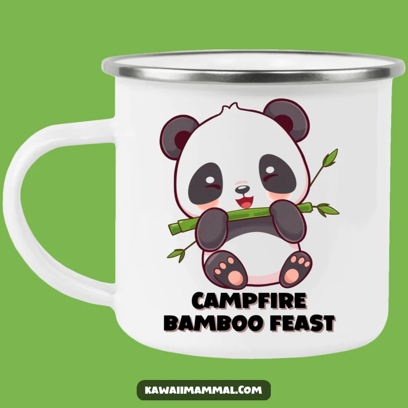 Funny Panda Camping Mug: Kawaii Bamboo Eater, Durable Outdoor Gift