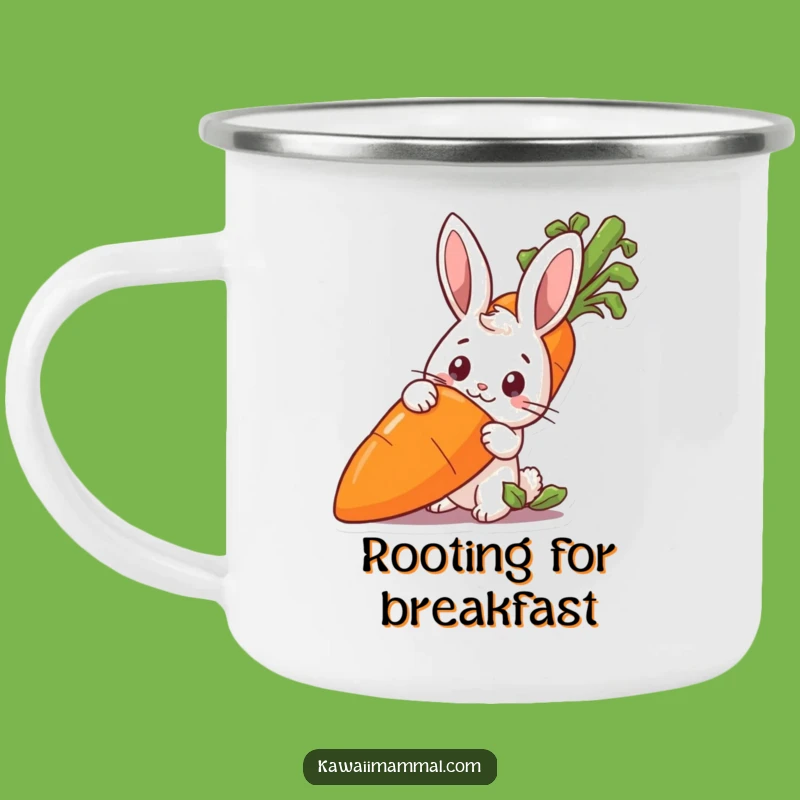 Funny Rabbit Carrot Camping Mug: Sip Your Trail Mix with a Smile