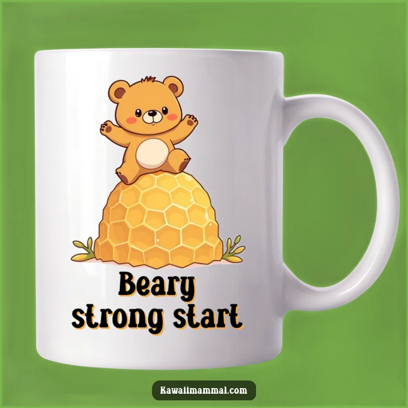 Funny Bear Honeycomb Mug: Hilarious Woodland Balance Gift
