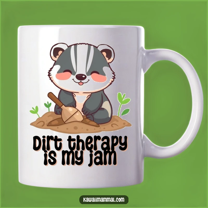 Funny Badger Digging Mug: The Perfect Humorous Gift for Gardeners and Animal Lovers