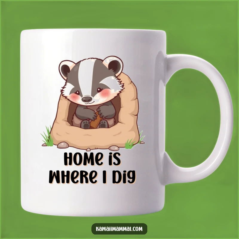 Funny Badger Burrow Mug: Determined DIY Humor for Cozy Coffee Moments