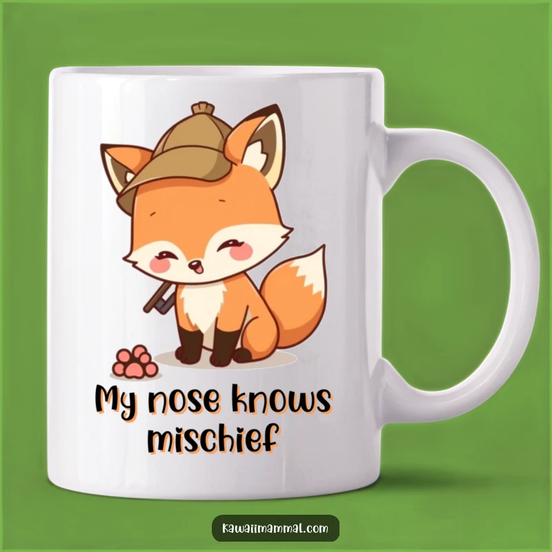 Funny Detective Fox Mug: A Whimsical Gift for Mystery Lovers