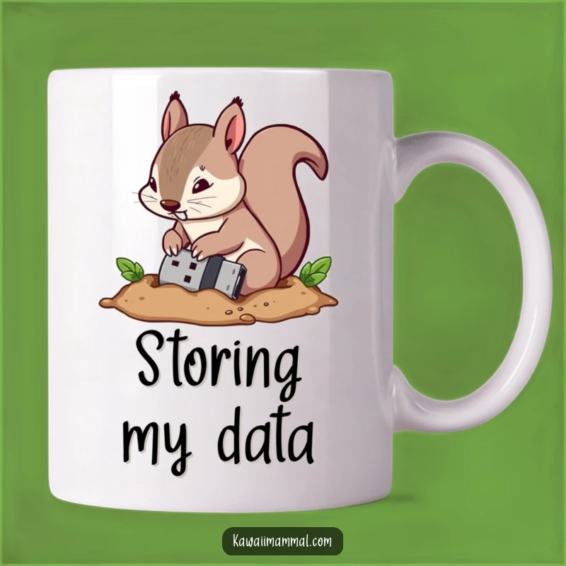 Funny Squirrel USB Mug: Tech Hoarder Squirrel - Hilarious Geeky Gift