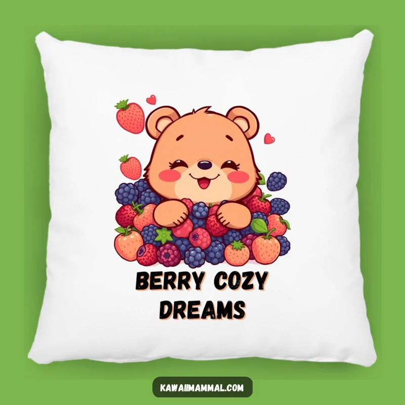 Funny Bear Berry Comfort Pillow: A Soft and Hilarious Accent for Cozy Nooks