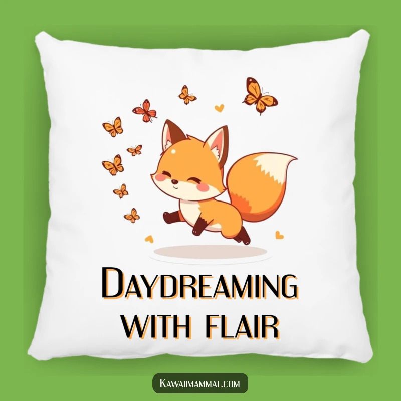 Funny Fox Butterfly Pillow: Cozy Up With Woodland Charm, Delightful Funny Gift