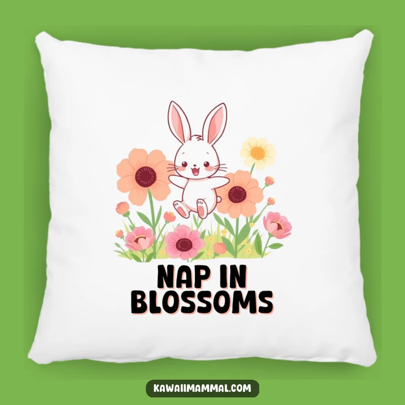 Funny Kawaii Bunny Flower Pillow: Cozy Comfort in Bloom