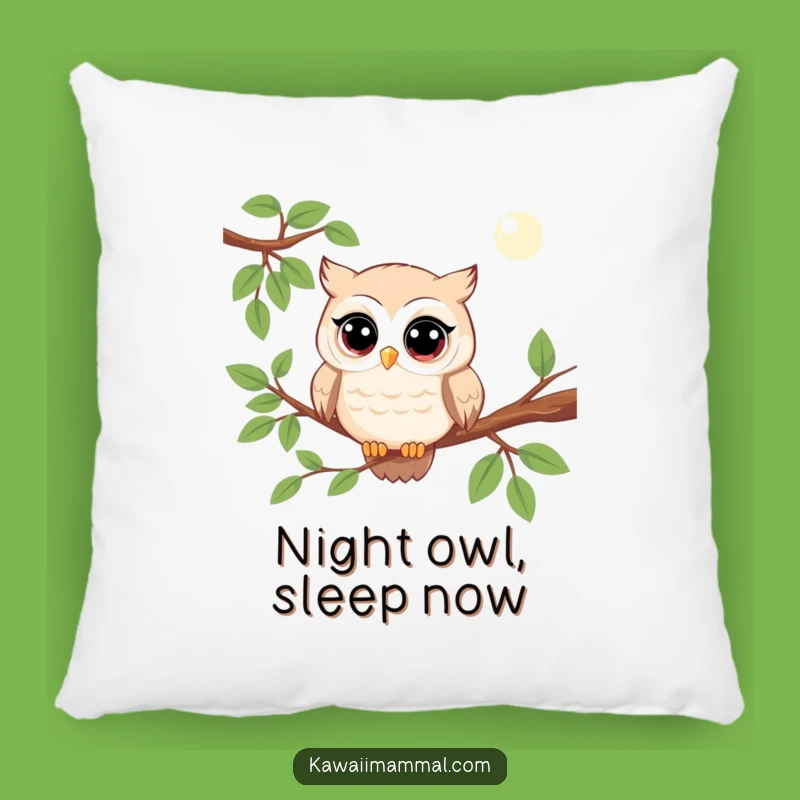 Funny Kawaii Owl Pillow: Soft & Comfy Observant Character Accent for a Cozy Home