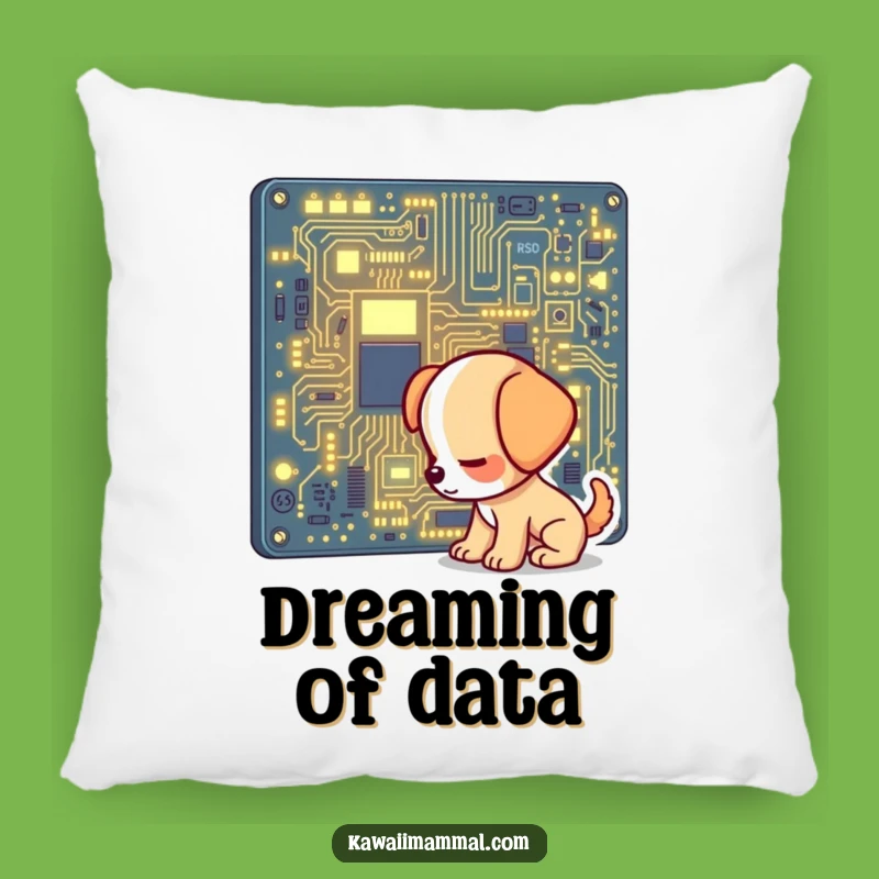 Funny Puppy Pillow: Cozy Snuggle with Glowing Circuit Board - Comforting Tech Gift