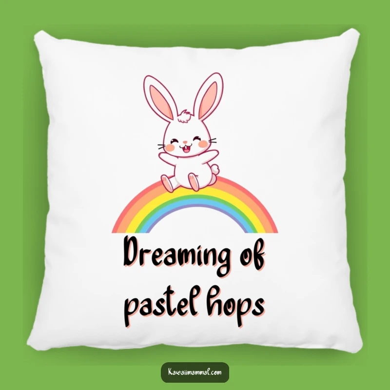 Funny Rabbit Rainbow Pillow: Cozy Up With Joyful Hops, Delightful Funny Gift