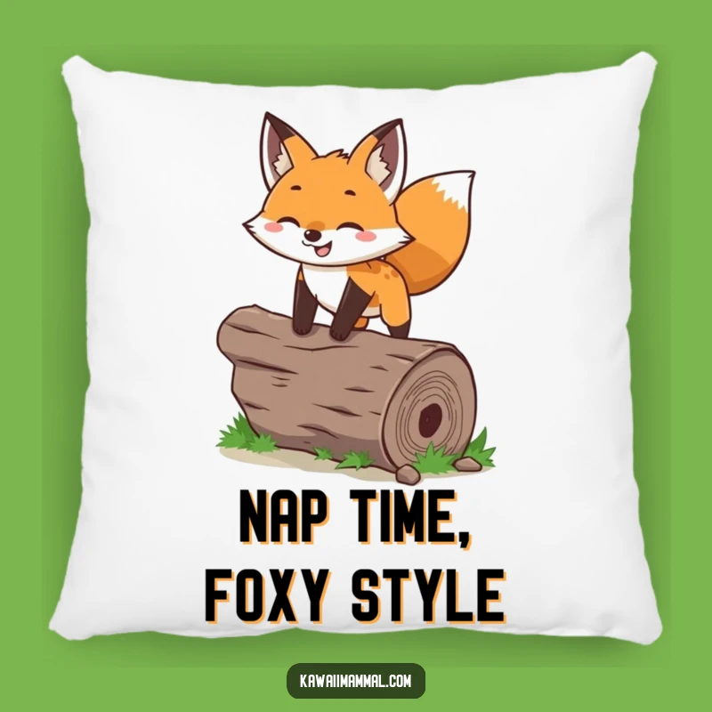 Funny Fox Pillow: Soft & Comfy Leaping Character Accent for a Playful Home