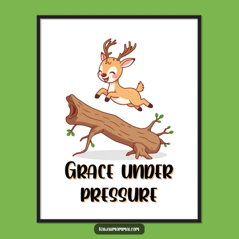 Funny Joyful Deer Digital Art Print: Graceful Woodland Art for Instant Decor