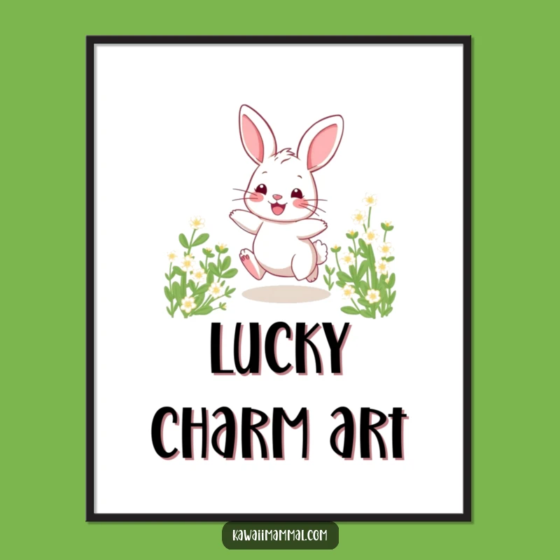Funny Bunny Hopping Digital Art: Instant Joy for Your Space!