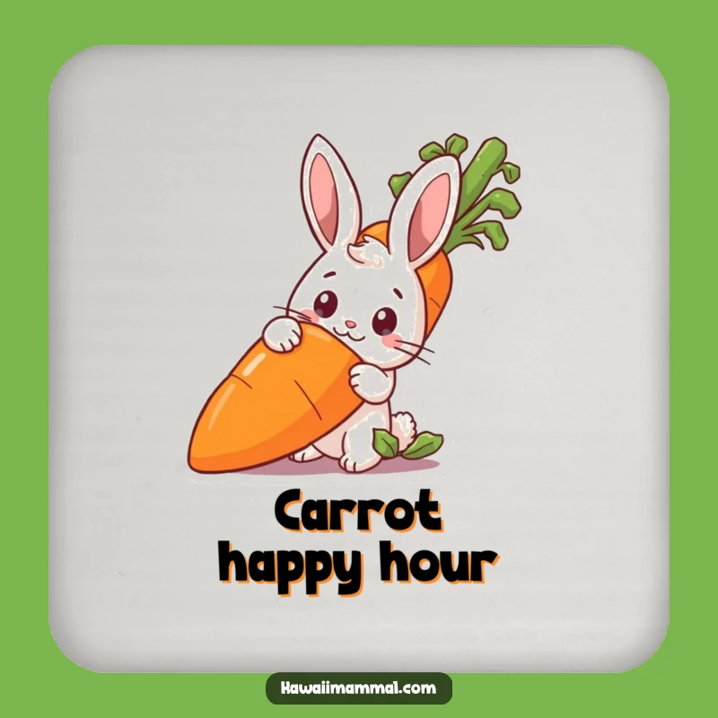Funny Rabbit Carrot Coasters: Protect Tables with Veggie Charm