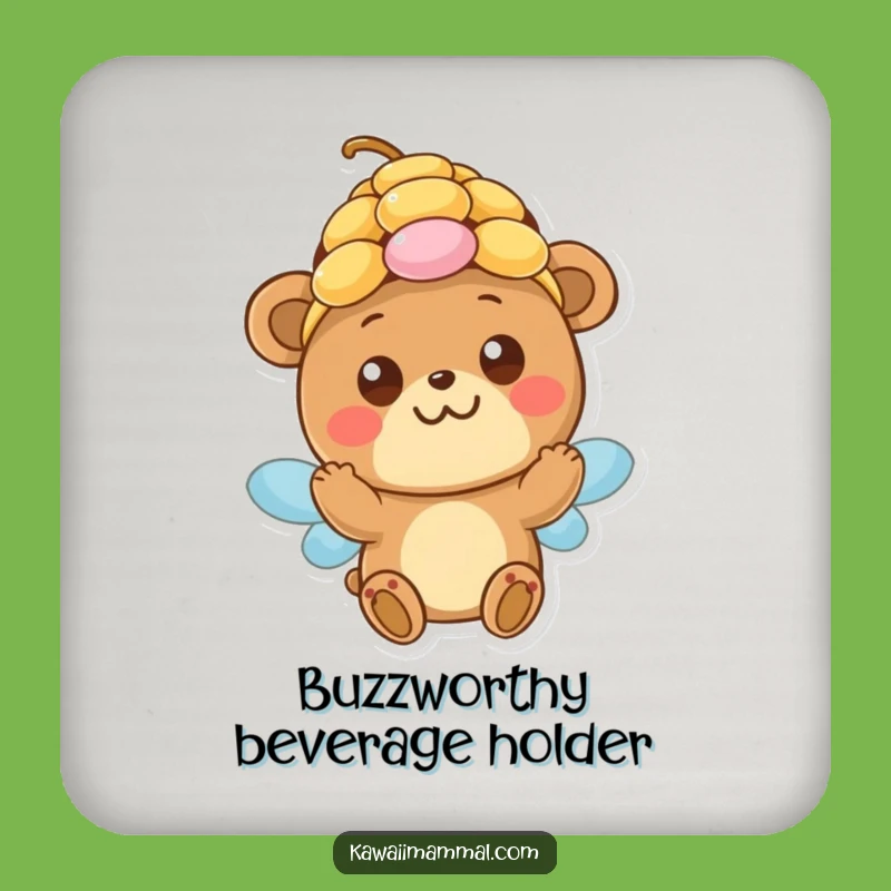 Funny Bear Beehive Coaster: Protect Surfaces With This Cute Bear, Perfect Funny Housewarming Gift