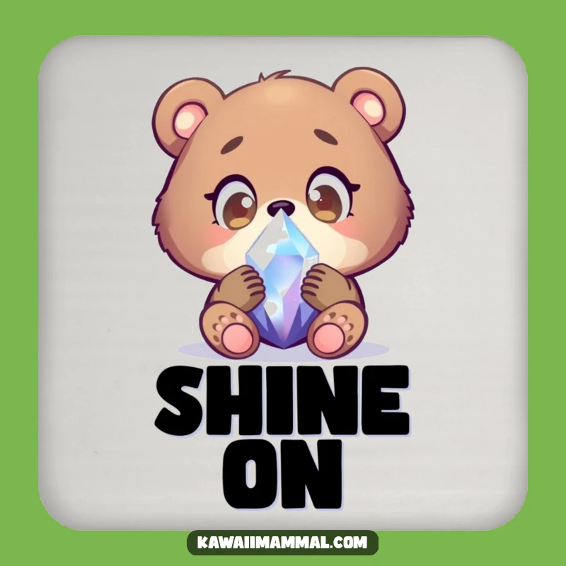 Funny Bear Cub Crystal Coasters: Wonder Protection for Your Surfaces