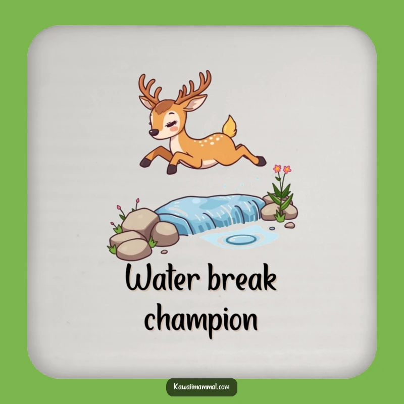 Funny Determined Deer Coaster Set, Protect Surfaces with Humor, Perfect Gift