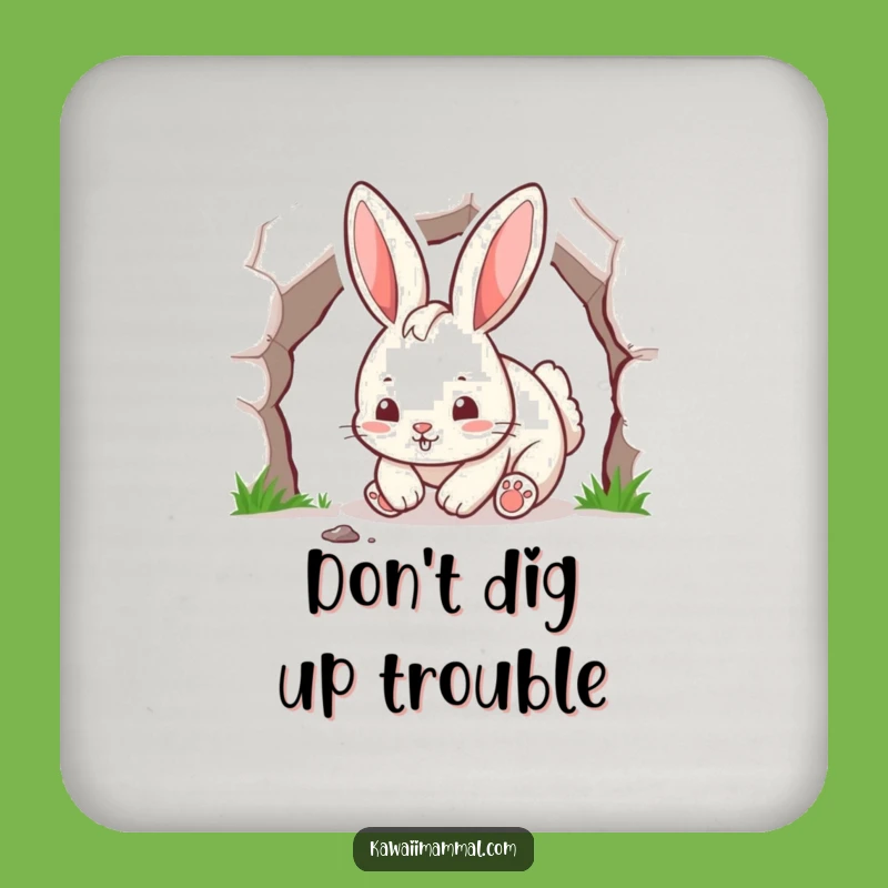 Funny Playful Rabbit Coaster Set: Protect Surfaces with Energetic Charm