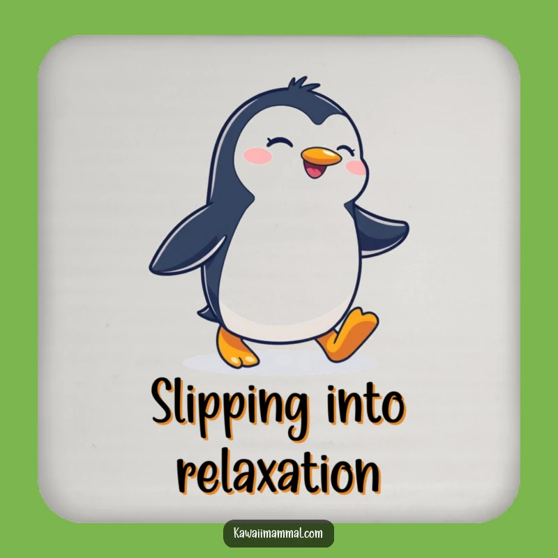 Funny Penguin Waddling Coaster: Determined Style for Your Surfaces