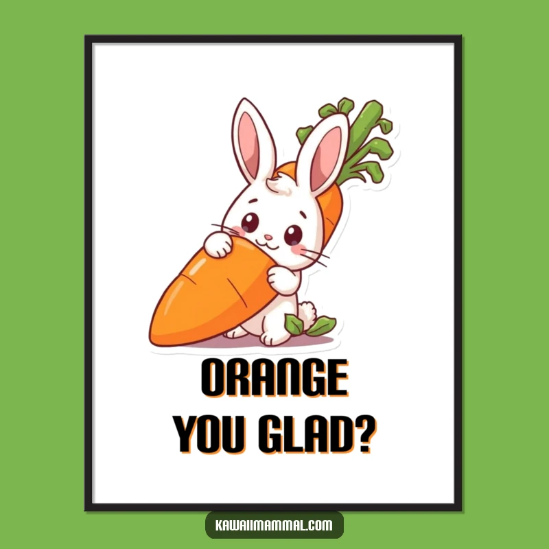 Funny Rabbit Carrot Poster: A Whimsical Addition to Your Walls