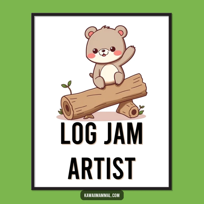 Funny Bear Balance Poster: Add daring spirit to your walls with this artwork!