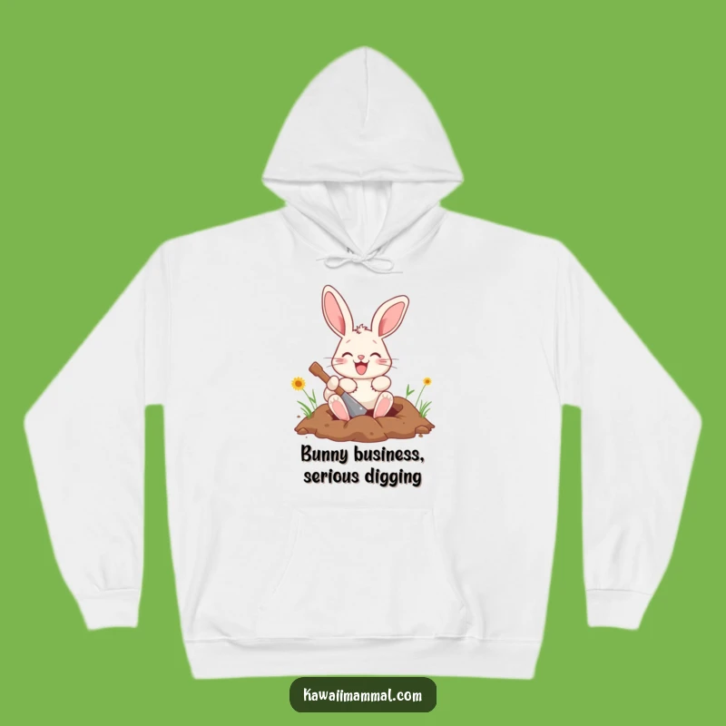 Cozy Funny Bunny Hoodie: Warm & Playful Digging Character for Ultimate Comfort