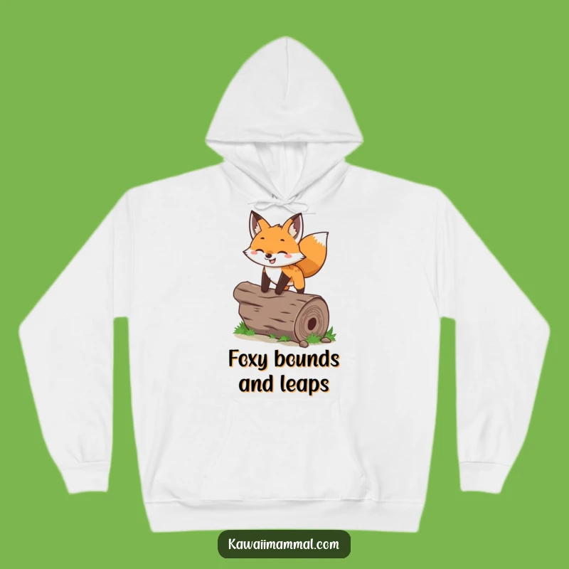 Cozy Funny Fox Hoodie: Warm & Playful Leaping Character for Ultimate Comfort