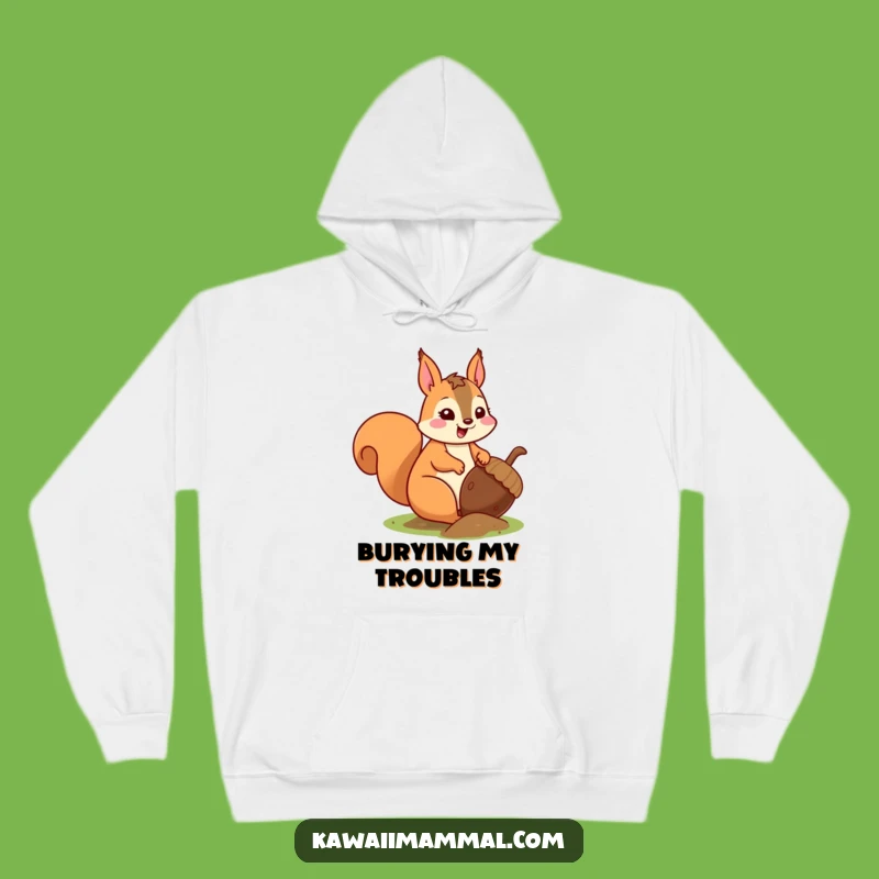 Cozy Funny Kawaii Squirrel Acorn Hoodie: Warm & Whimsical Gift