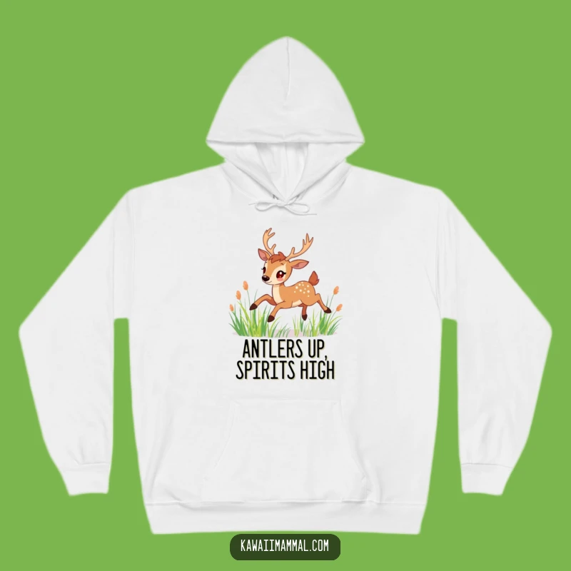 Funny Deer Meadow Hoodie: Cozy Up With Nature's Grace, Awesome Funny Gift