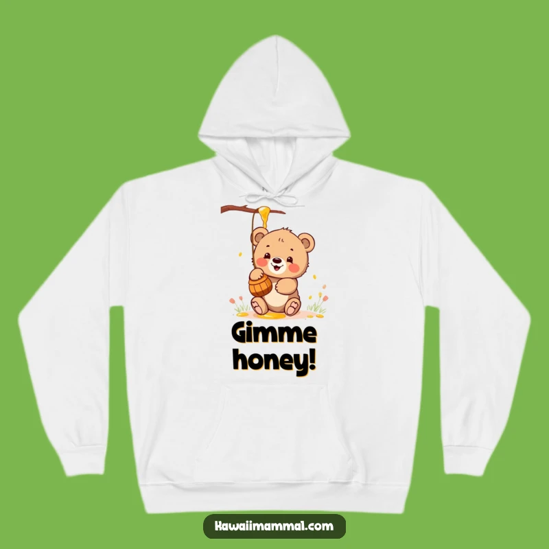 Funny Kawaii Bear Honey Hoodie: Cozy Up with Sweet Cuddles