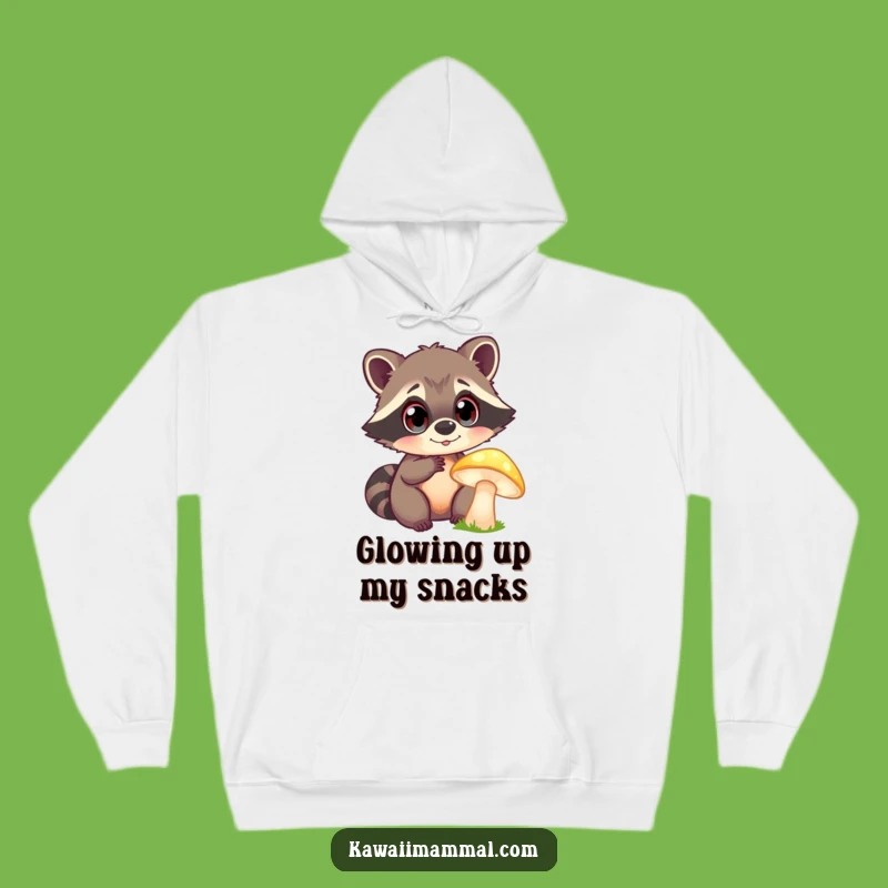 Funny Raccoon Mushroom Hoodie: Cozy Curiosity With This Raccoon Design, Awesome Funny Gift