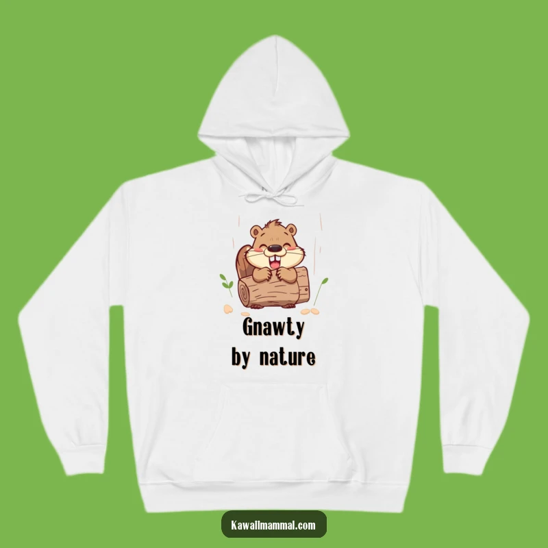 Funny Beaver Log Hoodie: Cozy Up with Enthusiastic Woodland Creature Humor