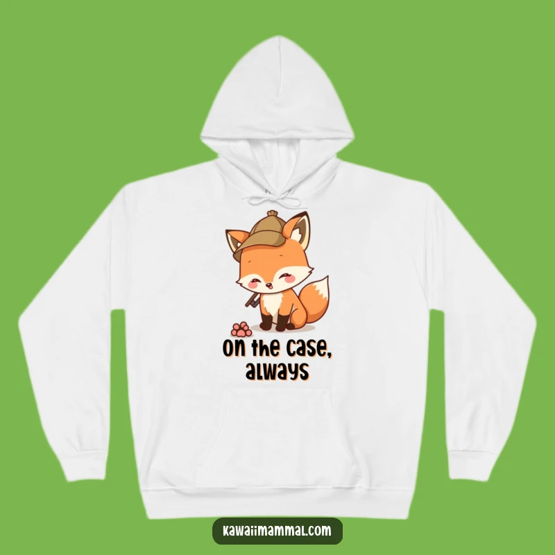 Cozy Detective Fox Hoodie: Stay Warm with Funny Mystery Vibes