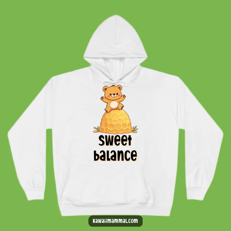 Funny Bear Honeycomb Hoodie: Cozy Up with Woodland Humor