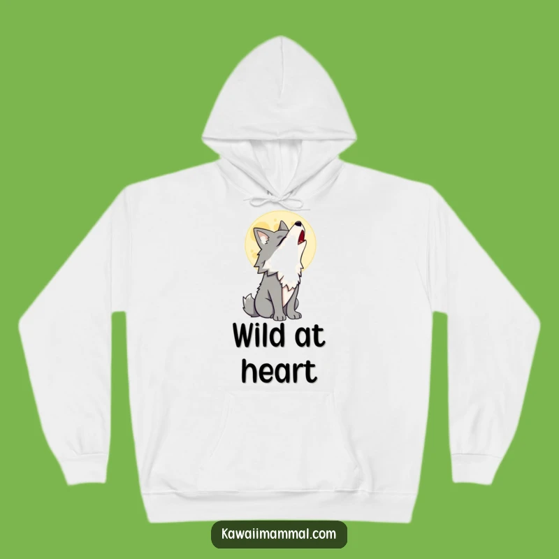Funny Wolf Hoodie: Howling at Moon Character, Cozy & Wild Wear, Best Gift