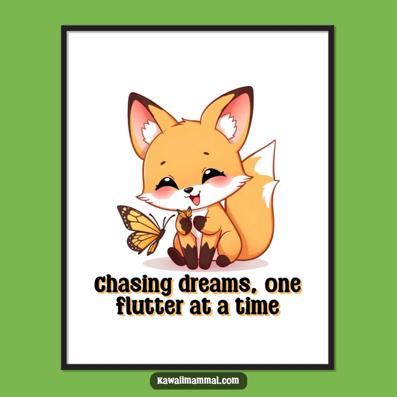 Free Printable Wall Art: Happy Fox Pounce Funny Downloadable Decor for Playful Homes