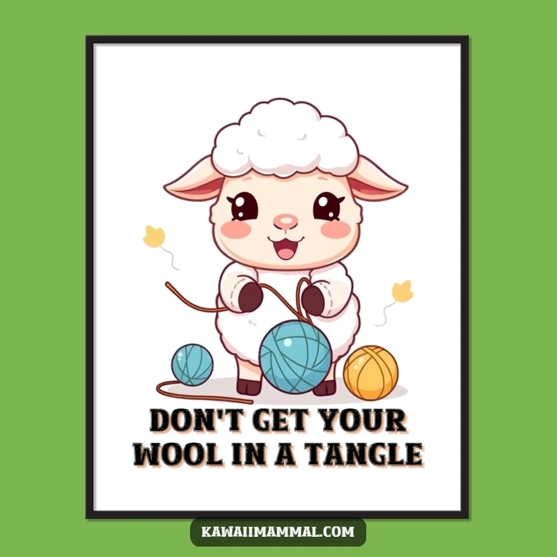 Free Printable Kawaii Sheep Wall Art: Playful Juggling Downloadable Decor for a Cheerful Space